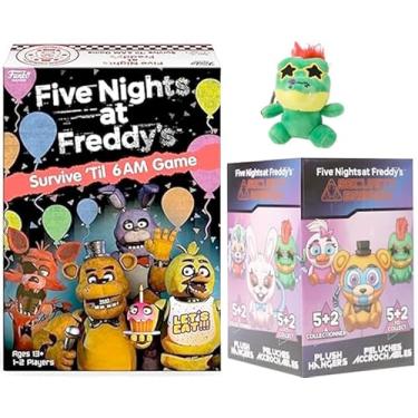 Imagem de Mini boneco Pop de pelúcia de vinil Terror! Blind Box Five Nights at Freddy's com personagem FNAF + Jogo Pizza Time Fazbear Survive às 6h! 2 itens aterrorizantes