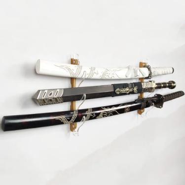 Imagem de Suporte de espada suporte de exibição de espadas, gancho para espadas, suporte de parede de acrílico para facas, suporte para espadas samurais de 1 a 3 camadas para decoração de katanas, prateleira