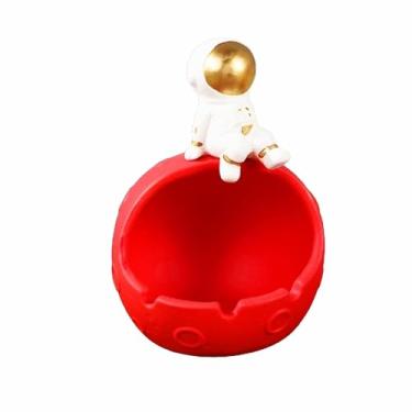 Imagem de Cinzeiro de mesa criatividade mulher bonita moda divertido cinzeiro de mesa moderno simples para fumar material de resina escritório de uso doméstico ornamentos (tamanho: Red)