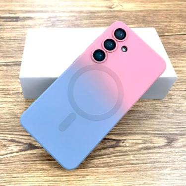 Imagem de Capa Gradiente Soft para Samsung Galaxy S24 S23 S22 S21 S20 Ultra Plus FE Note 20 10 S23FE S24FE S21FE Charge Cover, Rosa Azul, Para Samsung S23