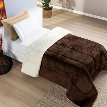 Imagem de Manta Flannel com Sherpa Cama Box Solteiro Coberdrom Everest - EMPÓRIO