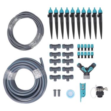 Imagem de Kit de de Irrigação por Gotejamento Rápido, 10m Greenhouse de água de água de Jardim Automática Tubulação de Tubulação de Tubulação de Bocais Ajustáveis ​​de água para a Cama