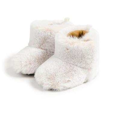 Imagem de Sawimlgy Botas de neve de inverno de pelúcia para bebês meninos meninas cowboy borlas laço tornozelo zíper lateral sola macia bota infantil recém-nascido quente primeiro andador berço sapatos ao ar livre, 001a Damasco, 12-18 Meses