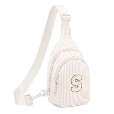 Imagem de Viverte Presentes para meninas de 8, 9, 10, 11, 12 anos, bolsas transversais, pochete para meninas adolescentes, presentes personalizados para mulheres, Bege