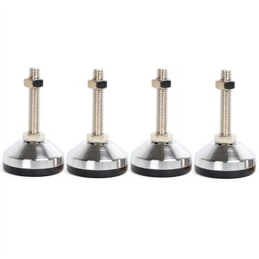 Imagem de 4pcs Niveladores De Perna De Móveis Fixos, Pés De Nivelamento Ajustáveis De Rosca M12 Deslizam Para Mesas S Armários Workbeh Prateleiras