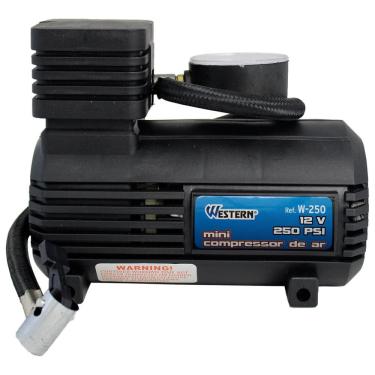 Imagem de Compressor De Ar Multiuso 12V 250Psi Pneu Carro Moto Western