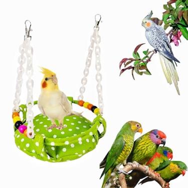 Imagem de Magnoloran Ninho de pássaro para gaiola, periquitos, cama de dormir, rede de pássaros, ninho de papagaio, poleiro de madeira, balanço para conure, periquitos, periquitos, periquitos, tentilhão