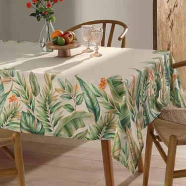 Imagem de Toalha de Mesa Redonda Döhler 180 cm Limpa Fácil Hércules