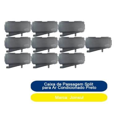 Imagem de Kit 10 Caixa de Passagem Split para Ar Condicionado Joinsul Preto