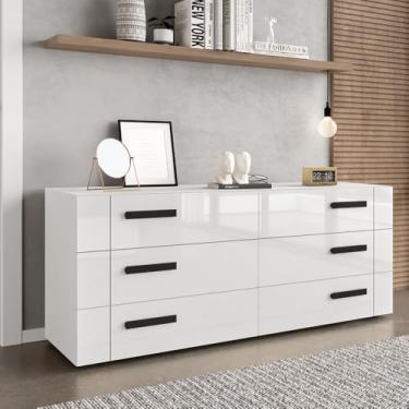 Imagem de Cômoda com 6 Gavetas Lisboa Branca Politorno