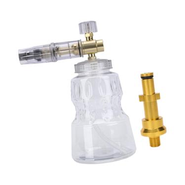 Imagem de WeiLaiKeQi Pulverizador de espuma de pressão Pulverizador de água Lavadora de pressão ajustável Garrafa de espuma de grande capacidade para limpeza doméstica, D Adpater