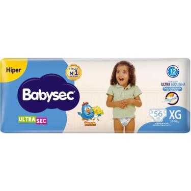 Imagem de Fralda descartavel babysec ultra hiper xg com 56 unidades, XG, 56