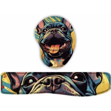 Imagem de Kit Mouse Pad + Apoio De Teclado Coleção Bulldog 4 - Estampado, 5