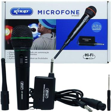 Imagem de Microfone sem Fio - Profissional Wireless P10 para Karaokê e Caixa de Som Knup KP-M0005