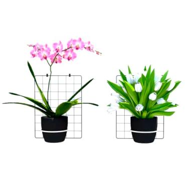 Imagem de Jardim Vertical com Telas em Aço Aramado 30x40cm para Horta Suspensa Expositor de Vasos Plantas Orquídeas Parede Verde (2)