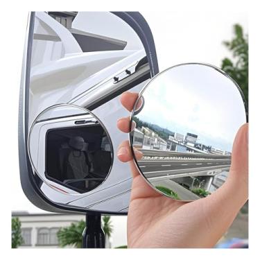 Imagem de 2 peças grandes de espelho de carro de ponto cego, espelhos retrovisores convexos redondos grandes não ajustáveis de 9,5 cm, espelho retrovisor convexo de vidro HD para carro, an, SUV e caminhões