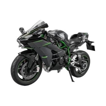 Imagem de Kawasaki H2R Ninja Alloy Die Cast Modelo De Motocicleta Brinquedo Com 
