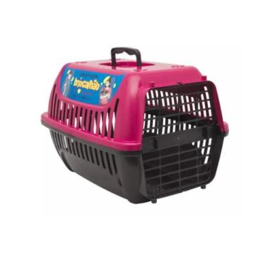 Imagem de Caixa Cesta De Transporte Para Pet Cachorro Gato Ventilada Com Travas 