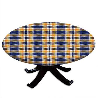 Imagem de Cortinas blecaute xadrez com bolso para varão, estampa xadrez laranja ombré, texturizada, sem costura, para quarto, jardim de infância, sala de estar, L 132 x C 213 cm