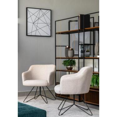 Imagem de Poltrona Jasmin - Linho Cru - Sofá de Fábrica