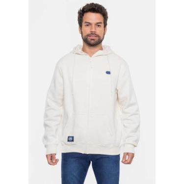 Imagem de Moletom Ecko Aberto Off White Masculino Conforto Urbano, Off white, P