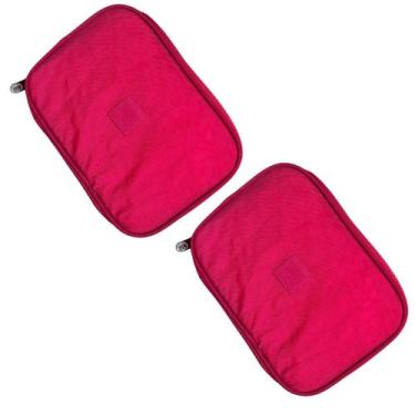 Imagem de Kit 2 Estojos Escolar Box Femininos Unissex Infantil Necessaire Maquia