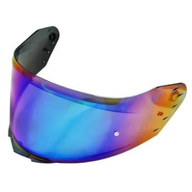 Imagem de Viseira Texx Espelhada Camaleao Iridium Mod. Raptor Com Acabamento Antirisco E Antiembaçamento E Dupla Curvatura 2.2Mm