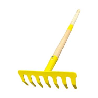 Imagem de Stgfyxgs Mini ferramenta de jardim para áreas externas destacável com cabo de madeira, fácil de usar, brinquedo prático de praia, brinquedo de jardinagem para, Ancinho de Pregos