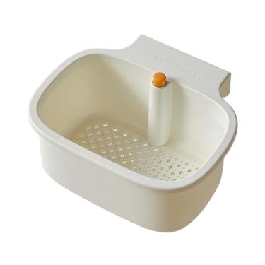 Imagem de YWJLQH Filtro para pia de cozinha, filtro para resíduos de alimentos, rede para de restos de comida da cozinha, cesto para pendurar na pia, Branco