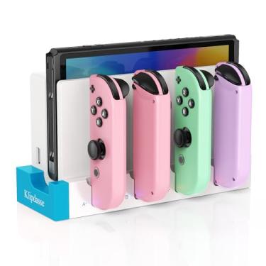 Imagem de Charging Dock Compatible with Nintendo Switch & OLED Model Joycons with LED Charge Indicator, Switch Charging Station for 4 Joycon, Charging Dock for NS Joypad