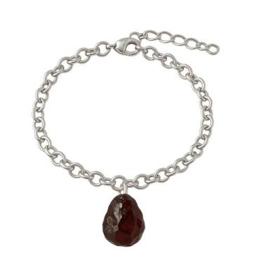 Imagem de Pulseira de Granada - Cristal Natural, Prata 925