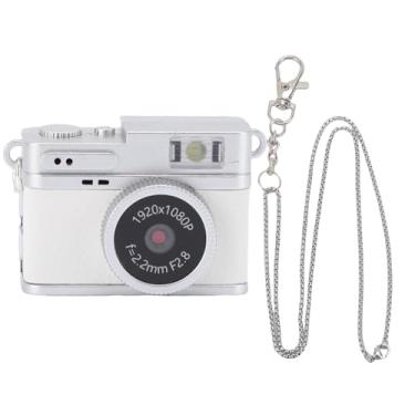 Imagem de ASHATA Mini Câmera de Keychain 1080p 2mp, Câmera Digital retrô Com 32 GB, 4 Filtros, Compactos e Leves, Tela Colorida de 0,96in, Flash LED para Capturar Memórias (Branco)