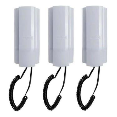 Imagem de Kit 3 Terminais TDMI 300 Intelbras c/ Tecla Portaria e Fechadura p/ Co
