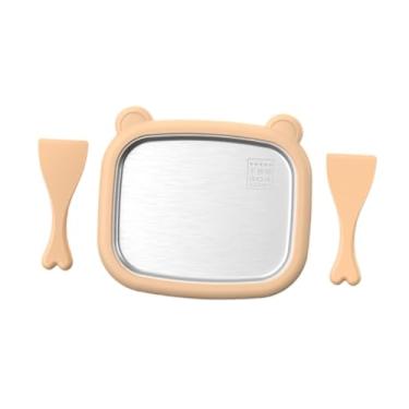 Imagem de ＫＬＫＣＭＳ Máquina de sorvete de iogurte congelado para crianças 26x21x3,5 cm para lanches infantis leves DIY guloseimas congeladas placa fria de aço inoxidável, Padrão