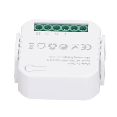 Imagem de Naroote Monitor de Eletricidade, Proteção contra a Sobrecarga do Medidor de Energia AC100-240V para o Solar Solar (Preto)