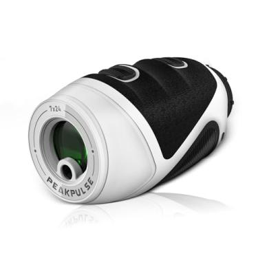 Imagem de PEAKPULSE 1200 jardas mini telêmetro de golfe telêmetro com inclinação laser distância telêmetro para homens mulheres júnior hdlcd 7x ampliação recarregável mastro de bandeira bloqueado com