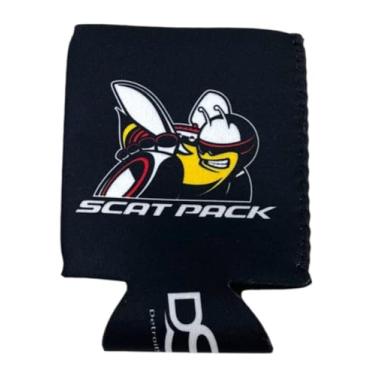 Imagem de Dodge Scat Pack Refrigerador de latas de neoprene premium – Acessórios com isolamento de grau profissional HEMI licenciado para entusiastas de muscle car (pacote único)