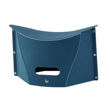 Imagem de menolana Banco dobrável portátil, cesto de mão, leve, compacto, assento baixo dobrável, banco de acampamento para compras, churrasco, biblioteca itinerante, Verde Escuro