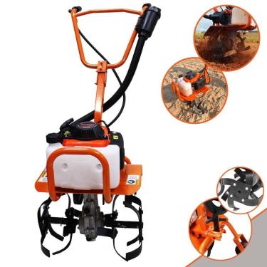 Imagem de Motocultivador Tratorito Vulcan VMC360S À Gasolina 53cc 3,6HP 4T de Alto Desempenho Com Facas Cultivadoras Ideal Para Preparar Cama de Aviários