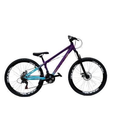 Imagem de Bicicleta Viking X TUFF44 Xwide Aro 26 Freio a Disco 21 Velocidades Cambios Shimano Roxo azul do Grau