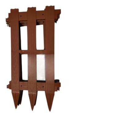 Imagem de Kit Cercas Plástica Decorativa Cerquinha de Jardim Inglês Alta 50cm(Marrom,15-4.20m)