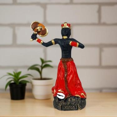 Imagem de Imagem Xangô orixá estátua umbanda candomblé resina 15 cm