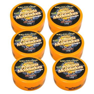 Imagem de Kit 6 Pomadas Modeladora Silver Line 130g