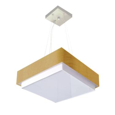 Imagem de Lustre Para Sala de Jantar Vivare Md-4405 Cúpula em Tecido 60x60cm