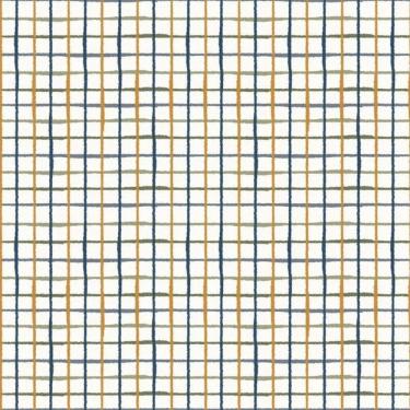 Imagem de Papel De Parede Revoada Xadrez Aquarela Azul, Verde E Amarela 4422