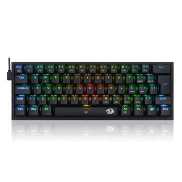 Imagem de Teclado Mecânico Gamer Redragon Fizz RGB - ABNT2 - Iluminação RGB - Switch Marrom - K617-RGB-B-Unissex