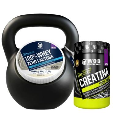 Imagem de Kit Whey Puro Zero Lactose 900g + Creatina 300g Pura-Unissex