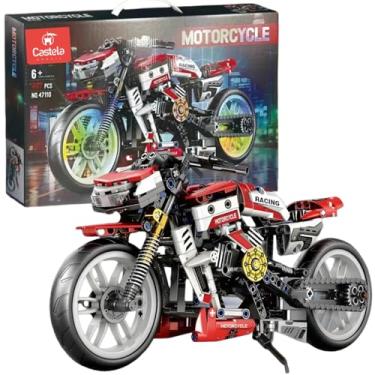 Imagem de Moto Esportiva Blocos de Montar Motorcycle 467 Peças Castela