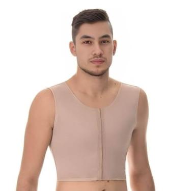 Imagem de Colete para Ginecomastia Emana Modelador Masculino Pós-Cirúrgico Média Compressão New Form (Bege, M)