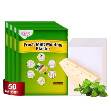 Imagem de ifory 50 adesivos de capsaicina mentol menta (P (10 cm x 7 cm) 50 unidades) Patch de capsicum quente